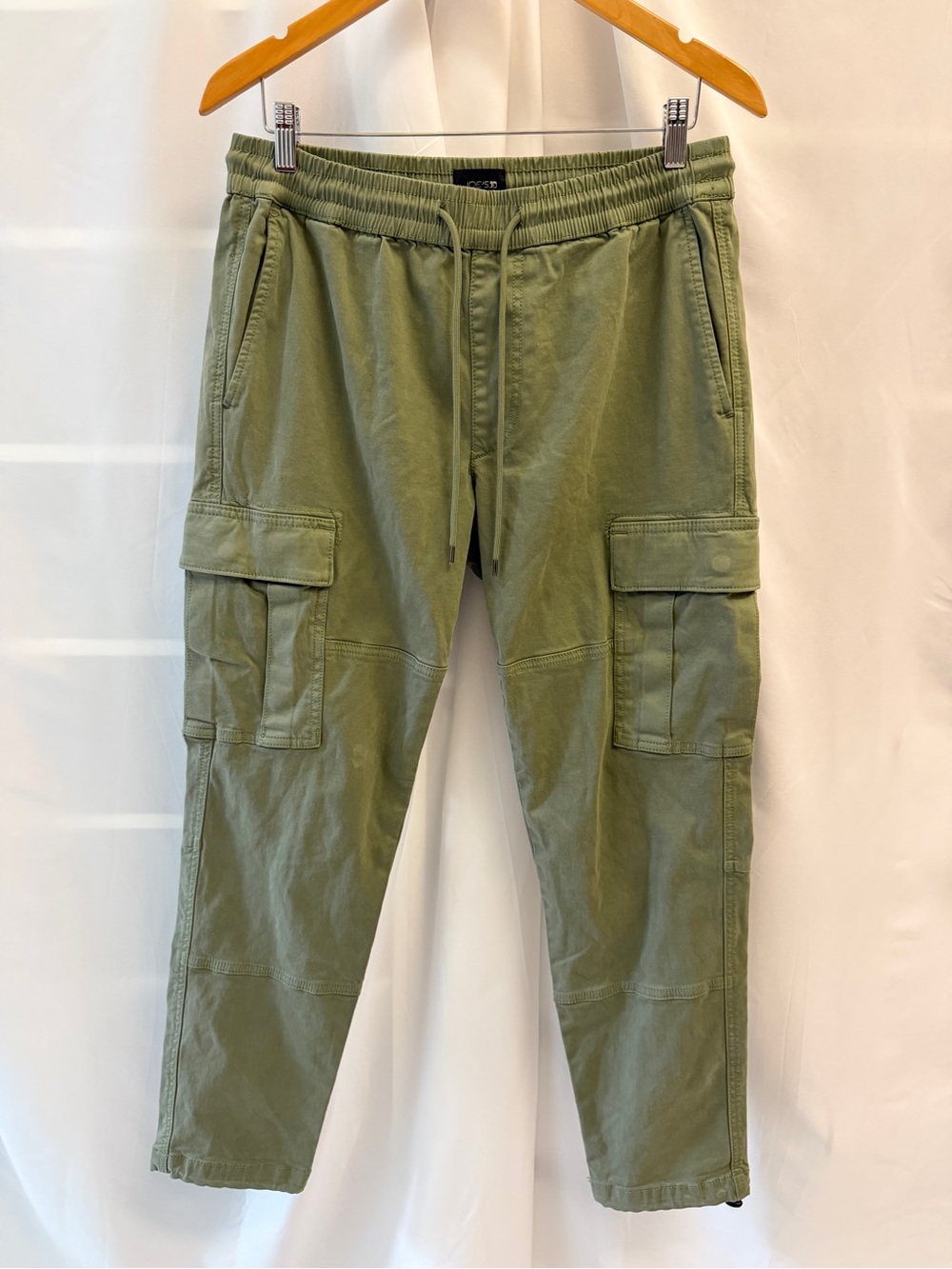Joe’s Jeans Men’s Parachute Cargo Utility Pants Cinch Hem Jogger Olive Green